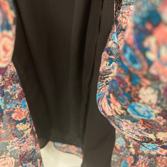 NWOT J. CREW Dress 00 Floral Ruffle Tiered Puff Long Sleeve Knee Zip - Picture 6 of 10